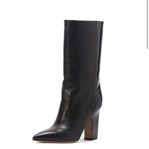 Valentino Black Patent leather combo EUC boots 40.5 8.5 9